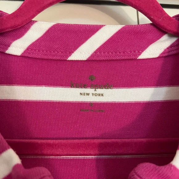 Kate Spade Pink & White Stripe Shift Dress W/ Bow Detail SZ S - Picture 4 of 5
